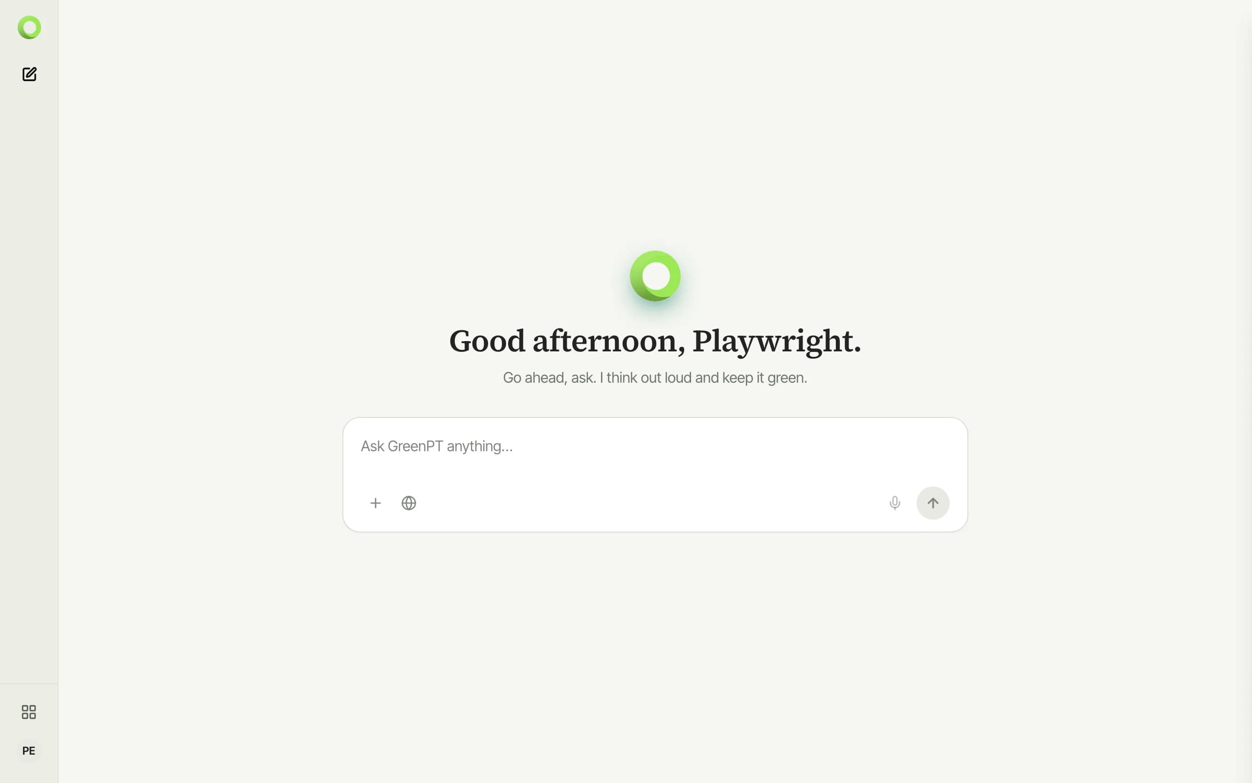 The chat composer with the microphone button next to the send button